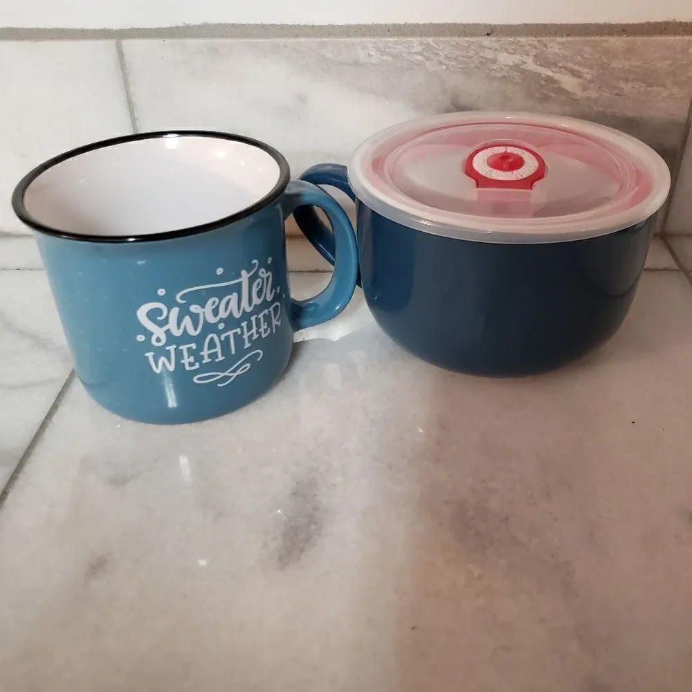 Campfire Coffee and Soup ceramic Mugs, set of 2.